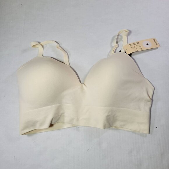 Truekind Beige Supportive Comfort Wireless Shaping Bra #10210 Size L - Picture 1 of 4